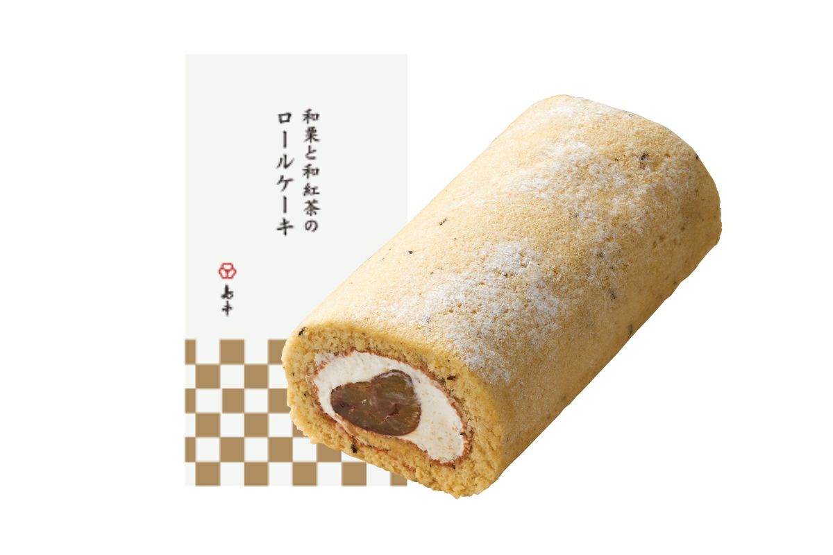 和栗と和紅茶のロールケーキ 